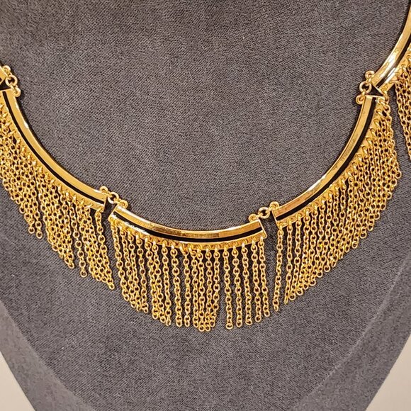 Excellent!! REBECCA MINKOFF| Gold-Toned|Feather-Light|Petite Fringe| Necklace - Picture 2 of 5